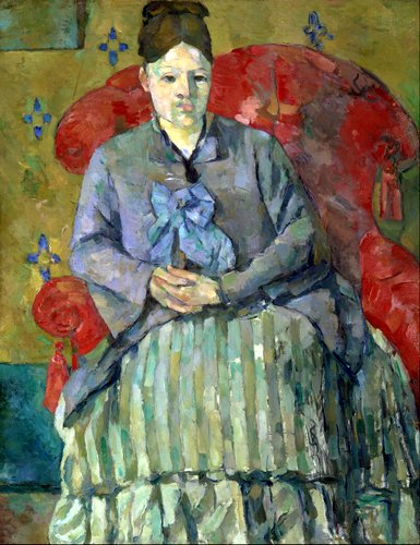 Madame Cézanne in a Red Chair: painting by Paul Cézanne