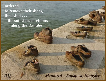 Tanka poem and photograph of Budapest Memorial, by Janet Lynn Davis