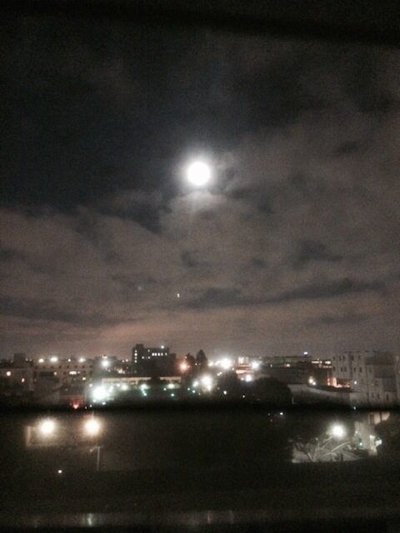 Moon over Los Angeles, photographed by Alexis Rhone Fancher