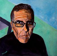 Self-Portrait of Allen Forrest, oil on canvas