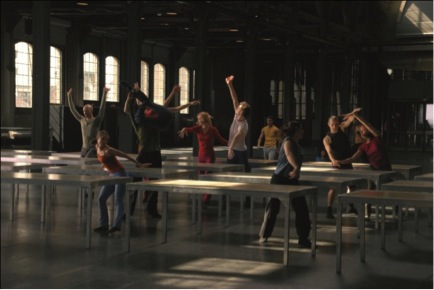 Still photo from William Forsythe’s One Flat Thing, Reproduced