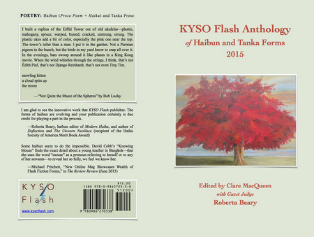 Full cover of the KYSO Flash Anthology of Haibun and Tanka Forms 2015