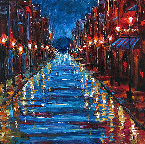 Jazz Street, painting by Debra Hurd