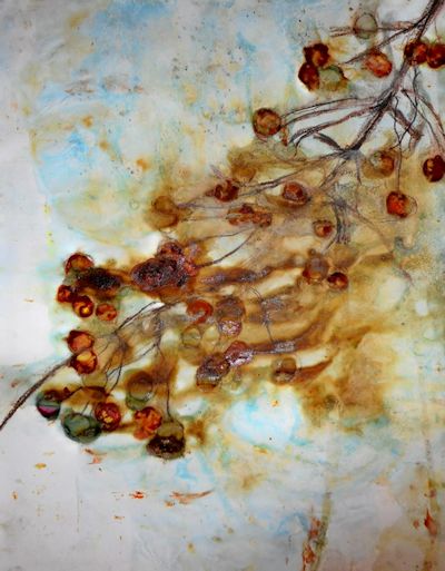 Rotten Berries, mixed-media painting by John Sokol