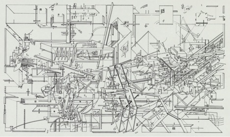 Micromegas Project, Time Sections: silkscreen by Daniel Libeskind