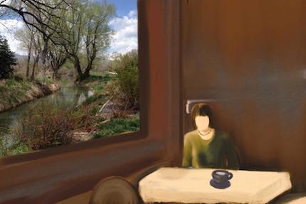 Digital art: [Table by the Window], by An Mayou