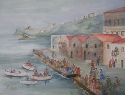 The Old Docks in Hora, Andros, by Frances Melis