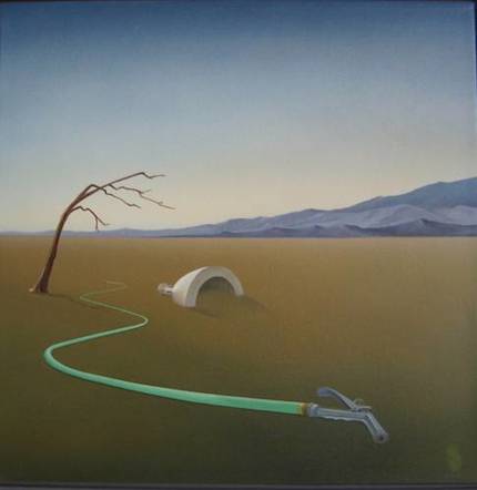 Garden Hose: painting by Pat Napombejra