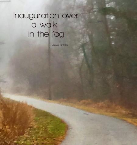 Digital art: Inauguration over, haiga by Alexis Rotella