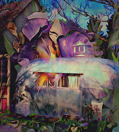 Digital art: Iris Moves Into an Airstream, by Alexis Rotella