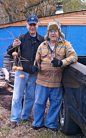 Robert (on the left) with Shaman Bobby Ray, photographed by Alexis Rotella