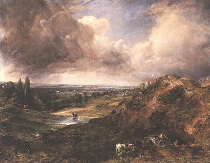 Painting by John Constable: Branch Hill Pond, Hampstead Heath