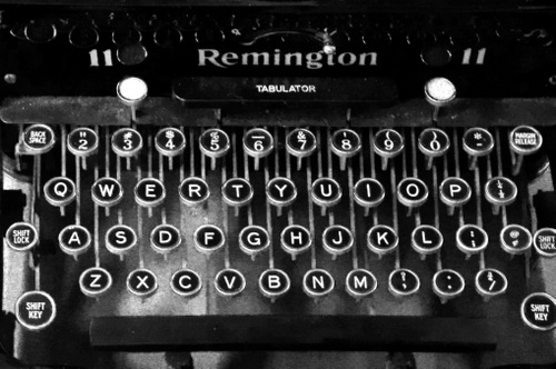 Remington typewriter, photographed by Christopher Woods